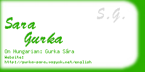 sara gurka business card