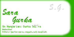 sara gurka business card